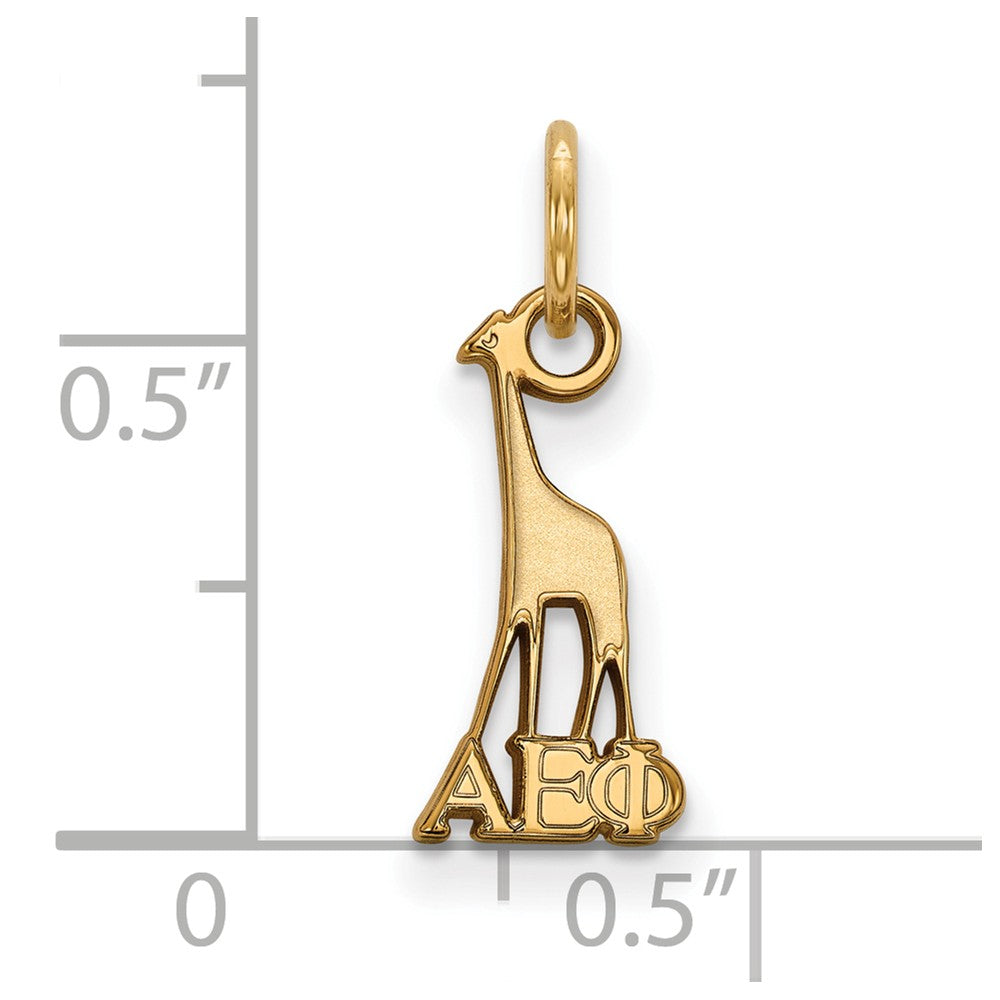 Logoart Sterling Silver Gp Alpha Epsilon Phi Extra Small Pendant