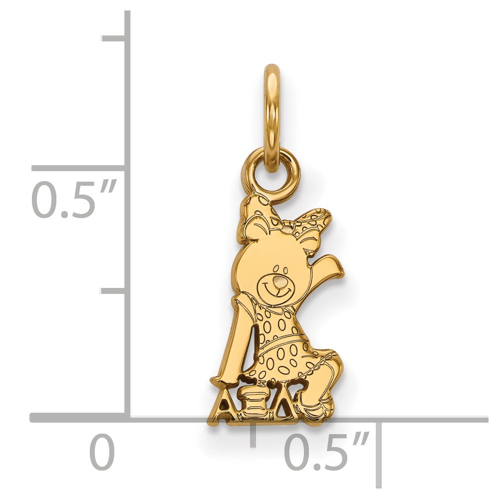 Logoart Sterling Silver Gp Alpha Xi Delta Extra Small Pendant