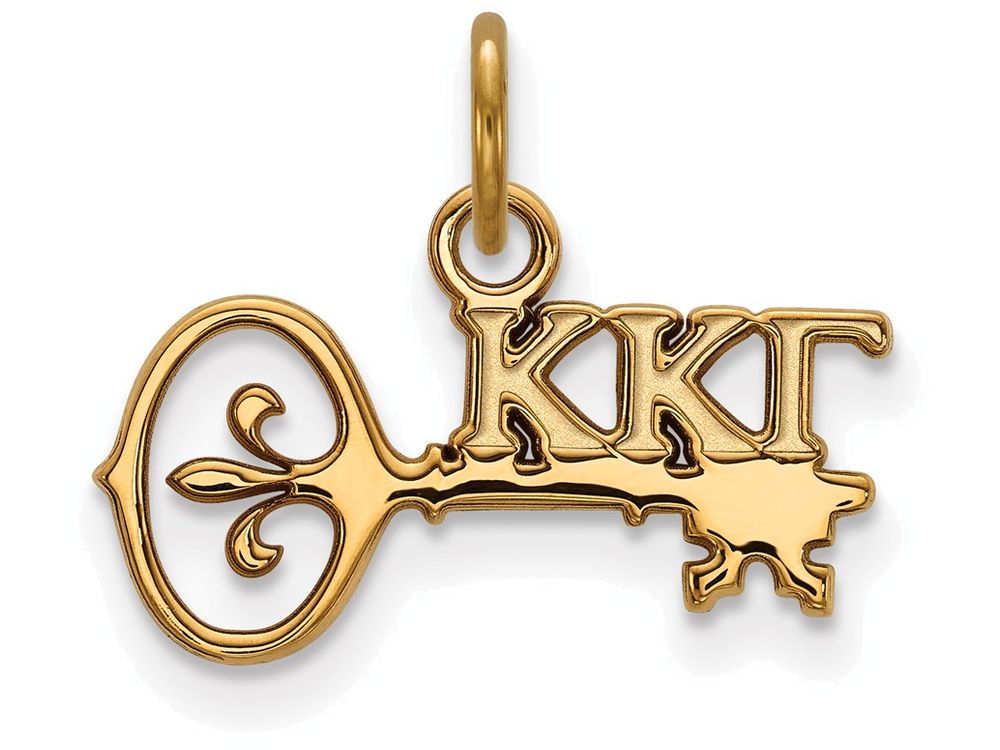 Logoart Sterling Silver Gp Kappa Kappa Gamma Extra Small Pendant