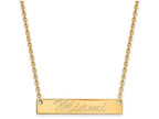 Logoart Sterling Silver Gp Miami University Bar Necklace