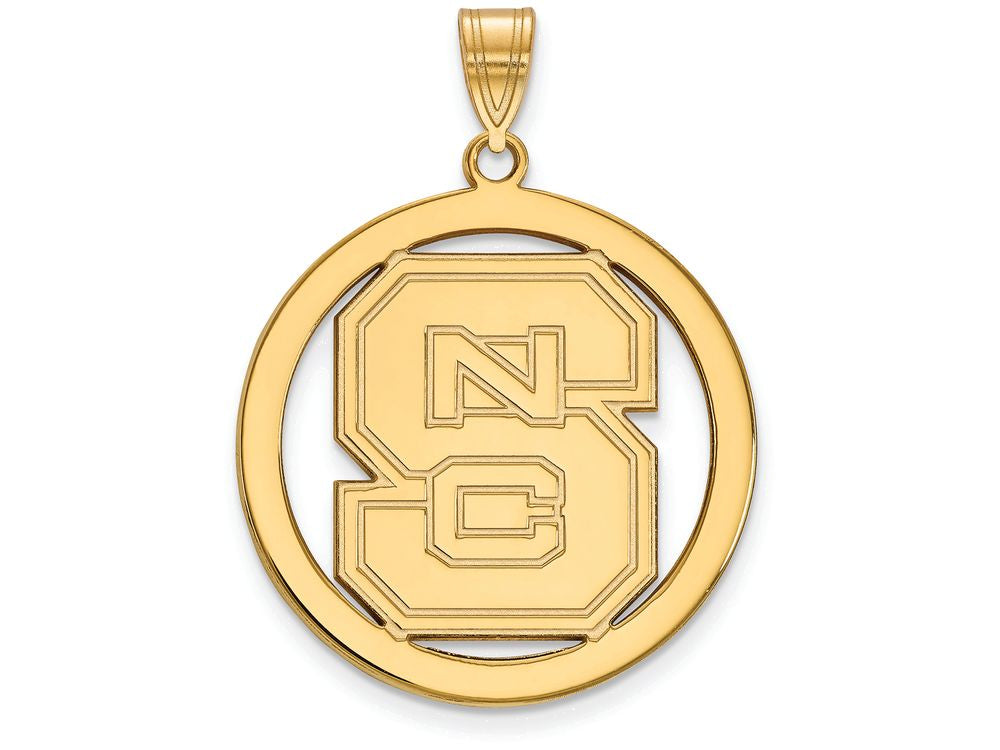Logoart Sterling Silver Gp North Carolina State University L Pendant In C
