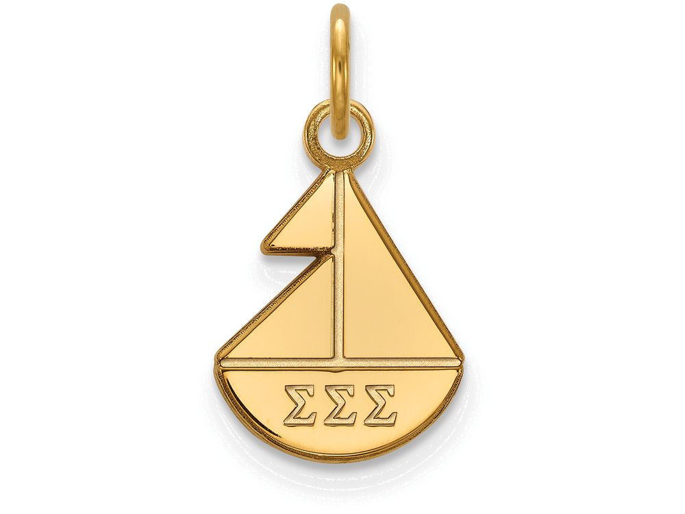 Logoart Sterling Silver Gp Sigma Sigma Sigma Extra Small Pendant
