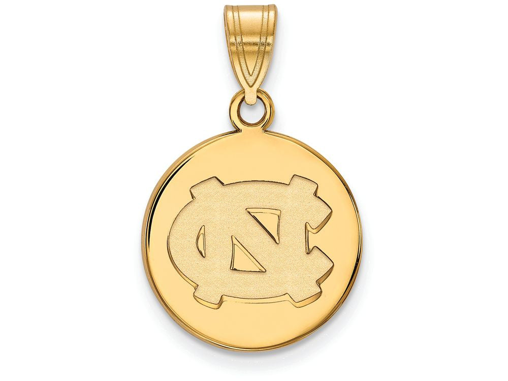 Logoart Sterling Silver Gp U Of North Carolina Medium Disc Pendant