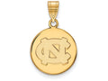 Logoart Sterling Silver Gp U Of North Carolina Medium Disc Pendant