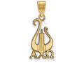 Logoart Sterling Silver Gp Alpha Chi Omega Medium Pendant