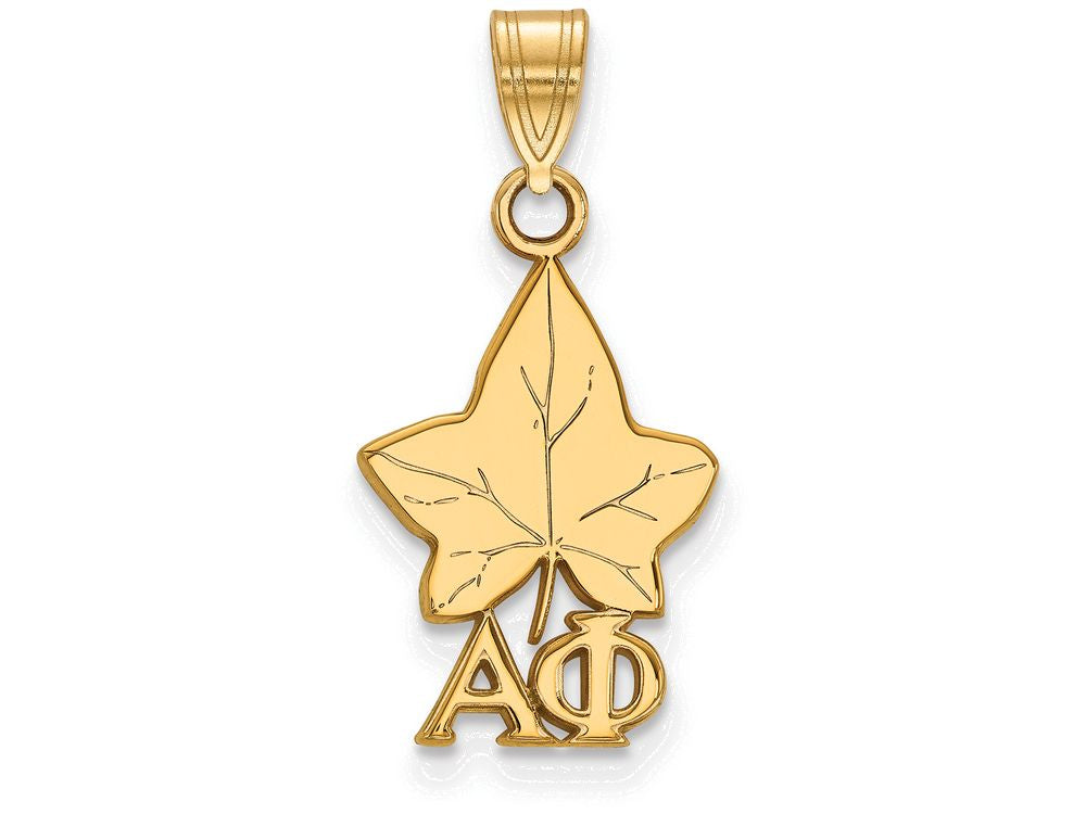 Logoart Sterling Silver Gp Alpha Phi Small Pendant