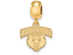 Logoart Sterling Silver Gp Baylor University Small Dangle Bead