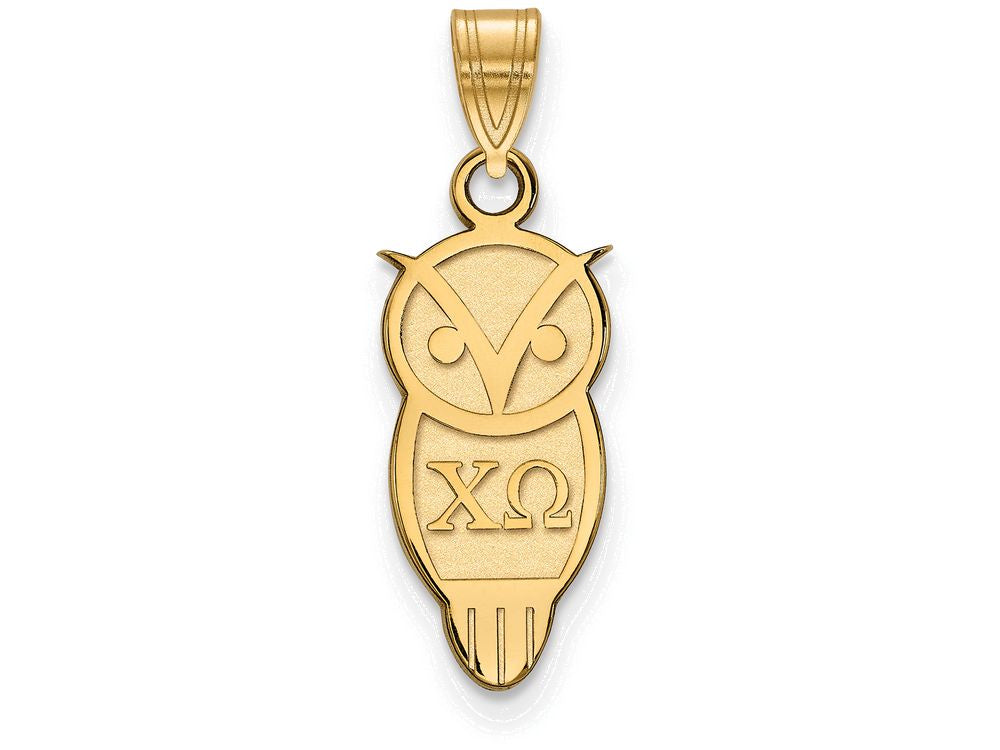 Logoart Sterling Silver Gp Chi Omega Small Pendant