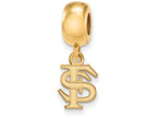 Logoart Sterling Silver Gp Florida State University Extra Small Dangle Bead Charm