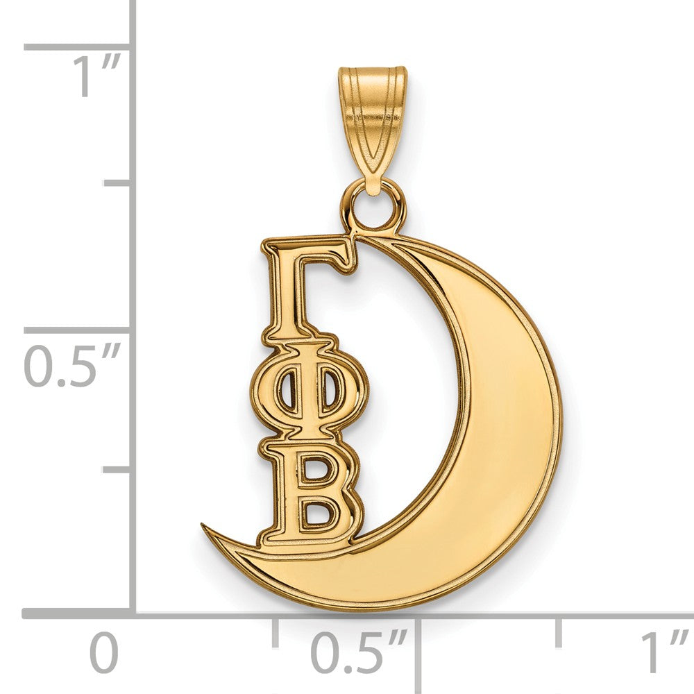 Logoart Sterling Silver Gp Gamma Phi Beta Small Pendant