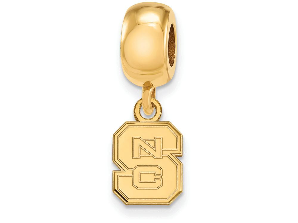 Logoart Sterling Silver Gp North Carolina State U Extra Small Dangle Bead Charm