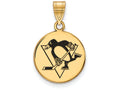 Sterling Silver Gp Nhl Logoart Pittsburgh Penguins Med Enamel Disc Pendant