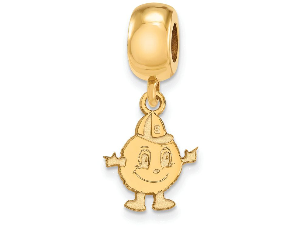 Logoart Sterling Silver Gp Syracuse University Small Dangle Bead