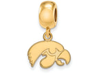 Logoart Sterling Silver Gp University Of Iowa Extra Small Dangle Bead Charm