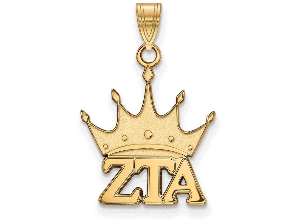 Logoart Sterling Silver Gp Zeta Tau Alpha Small Pendant