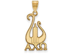 Logoart Sterling Silver Gp Alpha Chi Omega Large Pendant