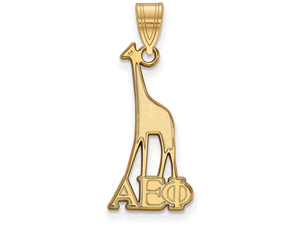 Logoart Sterling Silver Gp Alpha Epsilon Phi Medium Pendant