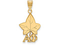 Logoart Sterling Silver Gp Alpha Phi Medium Pendant