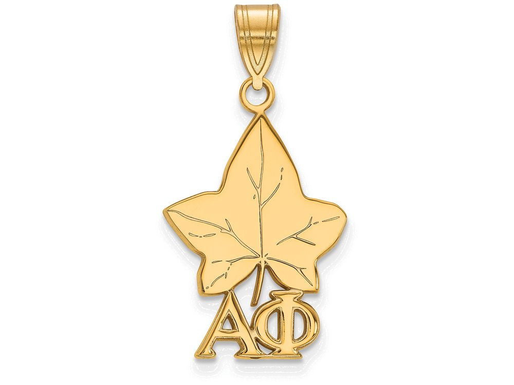 Logoart Sterling Silver Gp Alpha Phi Medium Pendant