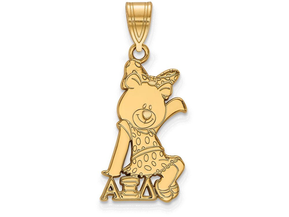 Logoart Sterling Silver Gp Alpha Xi Delta Medium Pendant