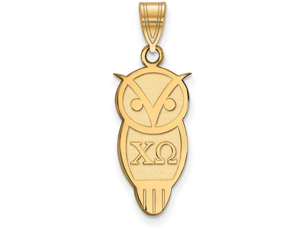 Logoart Sterling Silver Gp Chi Omega Medium Pendant