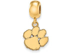 Logoart Sterling Silver Gp Clemson University Small Dangle Bead
