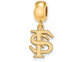 Logoart Sterling Silver Gp Florida State University Small Dangle Bead