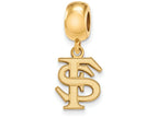 Logoart Sterling Silver Gp Florida State University Small Dangle Bead