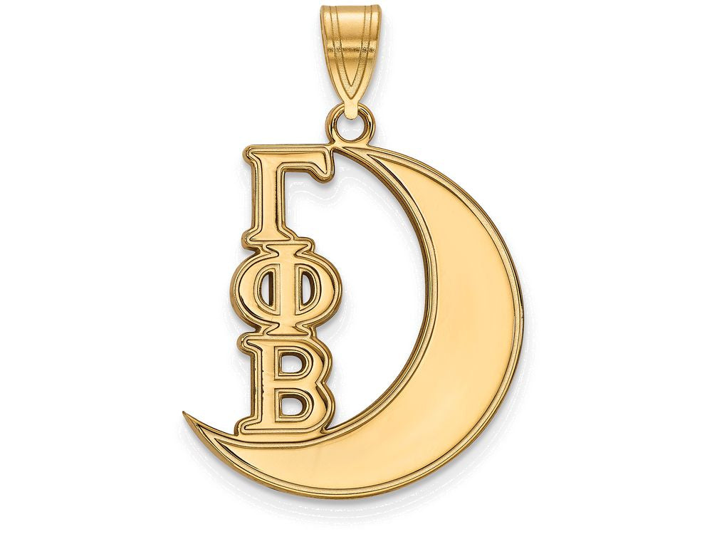 Logoart Sterling Silver Gp Gamma Phi Beta Medium Pendant