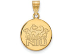 Logoart Sterling Silver Gp Northern Illinois University Medium Disc Pendant