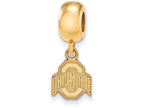 Logoart Sterling Silver Gp Ohio State University Extra Small Dangle Bead Charm
