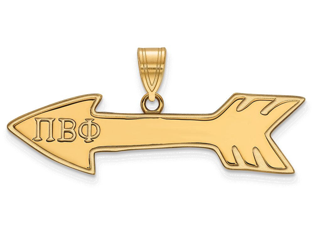Logoart Sterling Silver Gp Pi Beta Phi Medium Pendant