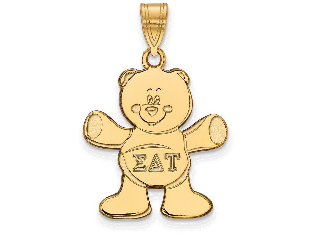 Logoart Sterling Silver Gp Sigma Delta Tau Medium Pendant