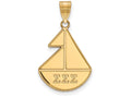 Logoart Sterling Silver Gp Sigma Sigma Sigma Medium Pendant