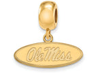 Logoart Sterling Silver Gp University Of Mississippi Small Dangle Bead