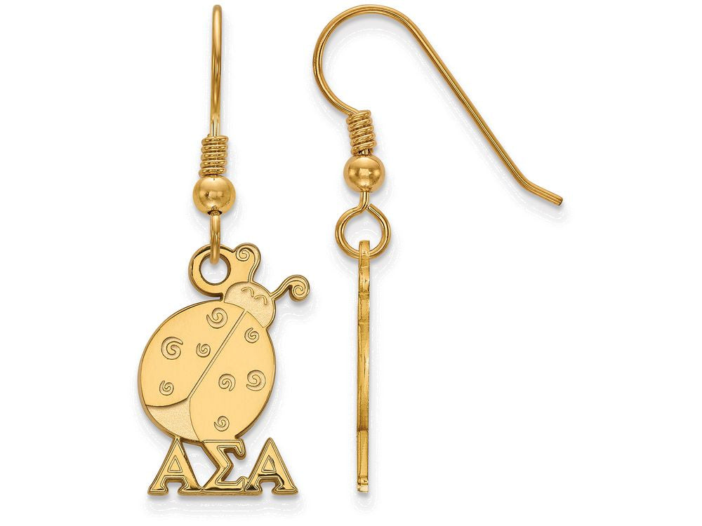 Logoart Sterling Silver Gp Alpha Sigma Alpha Small Dangle Earrings