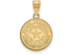 Logoart Sterling Silver Gp Baylor University Medium Crest Pendant