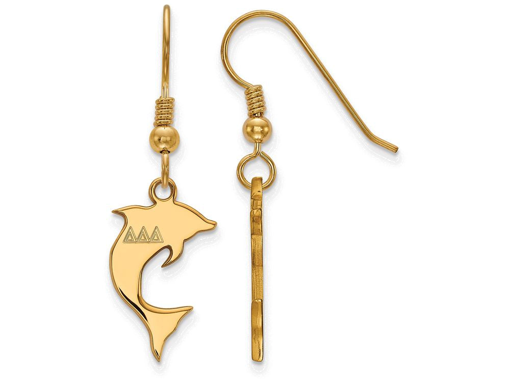 Logoart Sterling Silver Gp Delta Delta Delta Small Dangle Earrings