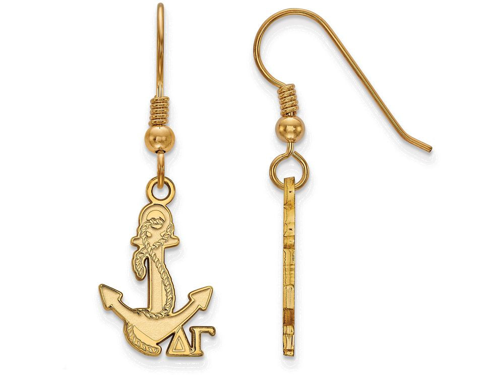 Logoart Sterling Silver Gp Delta Gamma Small Dangle Earrings