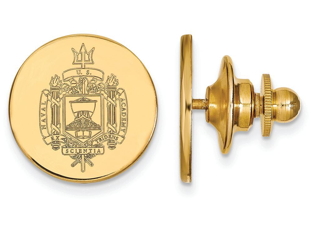 Logoart Sterling Silver Gp Navy Crest Lapel Pin