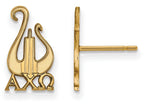 Logoart Sterling Silver Gp Alpha Chi Omega Small Post Earrings