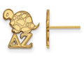 Logoart Sterling Silver Gp Delta Zeta Extra Small Post Earrings