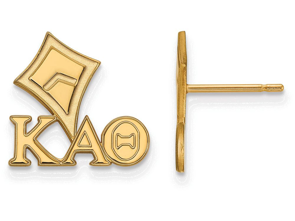 Logoart Sterling Silver Gp Kappa Alpha Theta Extra Small Post Earrings