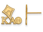 Logoart Sterling Silver Gp Kappa Alpha Theta Extra Small Post Earrings