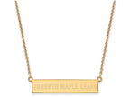 Logoart Sterling Silver Gp Toronto Maple Leafs Small Bar Necklace