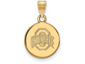Logoart Sterling Silver Gp Ohio State University Small Disc Pendant