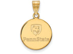 Logoart Sterling Silver Gp Penn State University Medium Disc Pendant