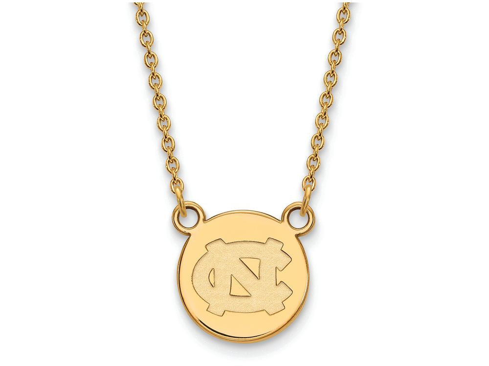 Logoart Sterling Silver Gp U Of North Carolina Small Disc Necklace