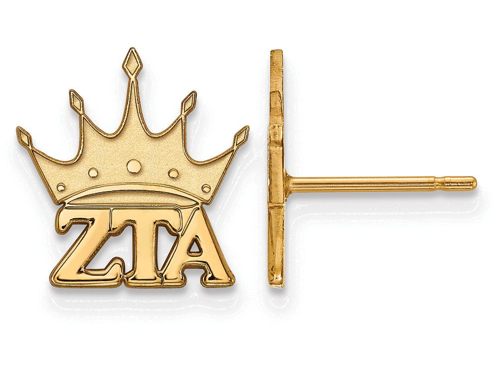 Logoart Sterling Silver Gp Zeta Tau Alpha Extra Small Post Earrings