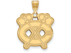 Sterling Silver Gp Nhl Logoart Chicago Blackhawks Large Pendant